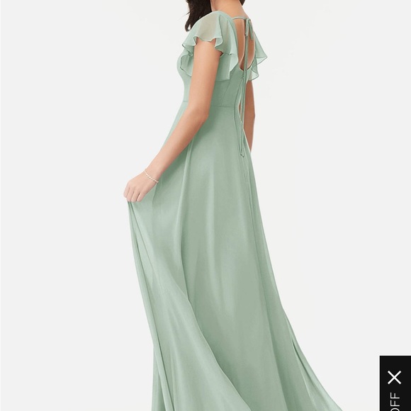 AZAZIE BONDI Agave Flowy Ruffled Chiffon Dress - Picture 3 of 13